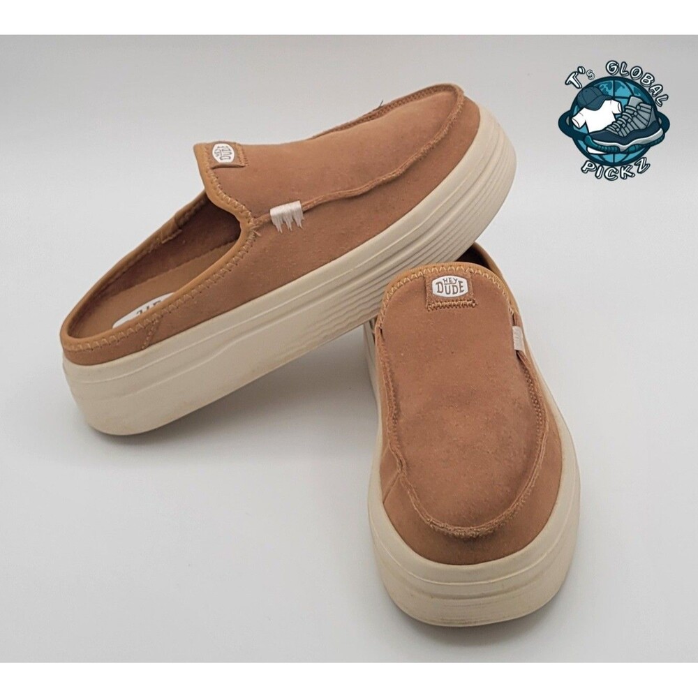 Women's Hey Dude Tan Austin Lift Classic Slip On Mules Size 7  41272-265